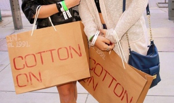 Cotton On shopping bags