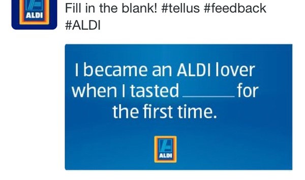 Aldi social media campaign backfires after Twitter users were asked to fill in the blanks