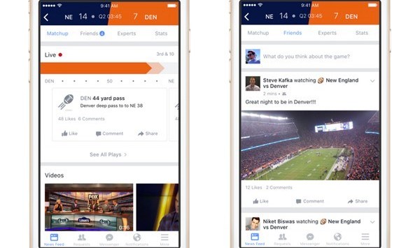 Facebook makes a play for sports fans with live feed