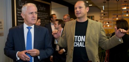 Malcolm Turnbull and Stone & Chalk CEO Alex Scandurra