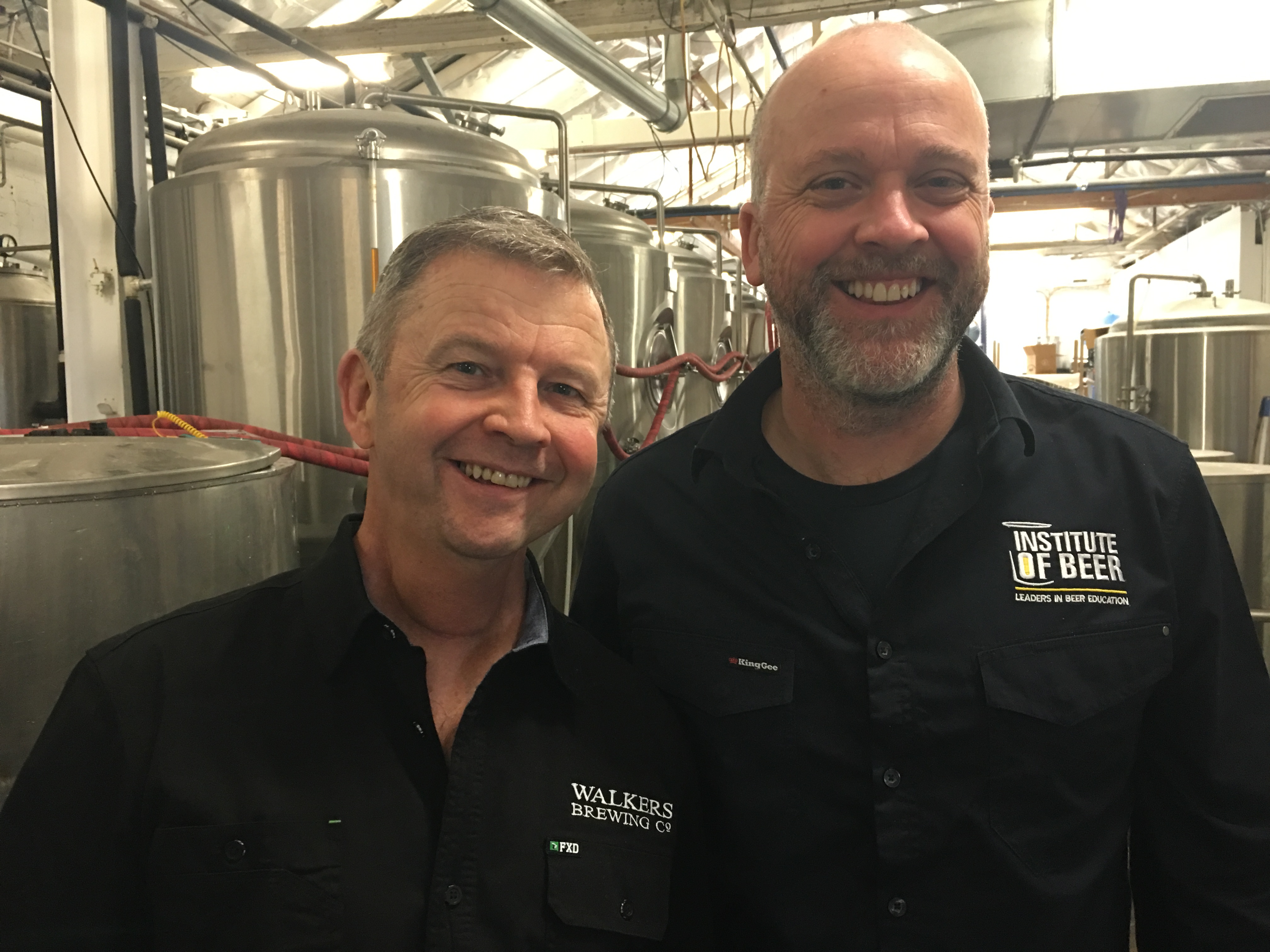 Fitzgerald and his head brewer, Neal Cameron. Source: Supplied