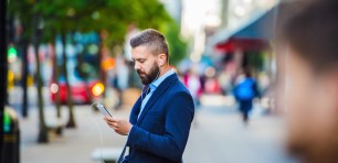 Man looking at his mobile