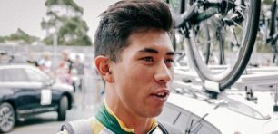 Professional road cyclist Caleb Ewan