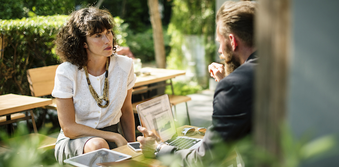 People talking, time management