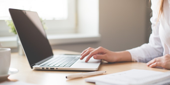 woman at desk