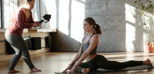 woman-yoga-filming