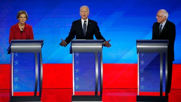 Elizabeth Warren, Joe Biden and Bernie Sanders