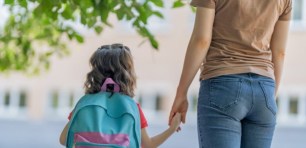 child going to childcare