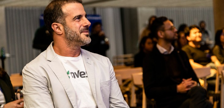 nVest founder Sivan Atad sitting in the audience at the Pitch in Sydney